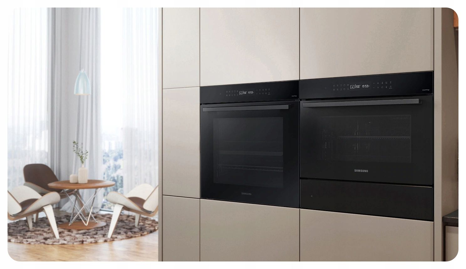 Zestaw SAMSUNG NV7B4040VAK + DW60M6031BB + MS23A7318AK + NZ64M3NM1BB Kolor dominujący czarny