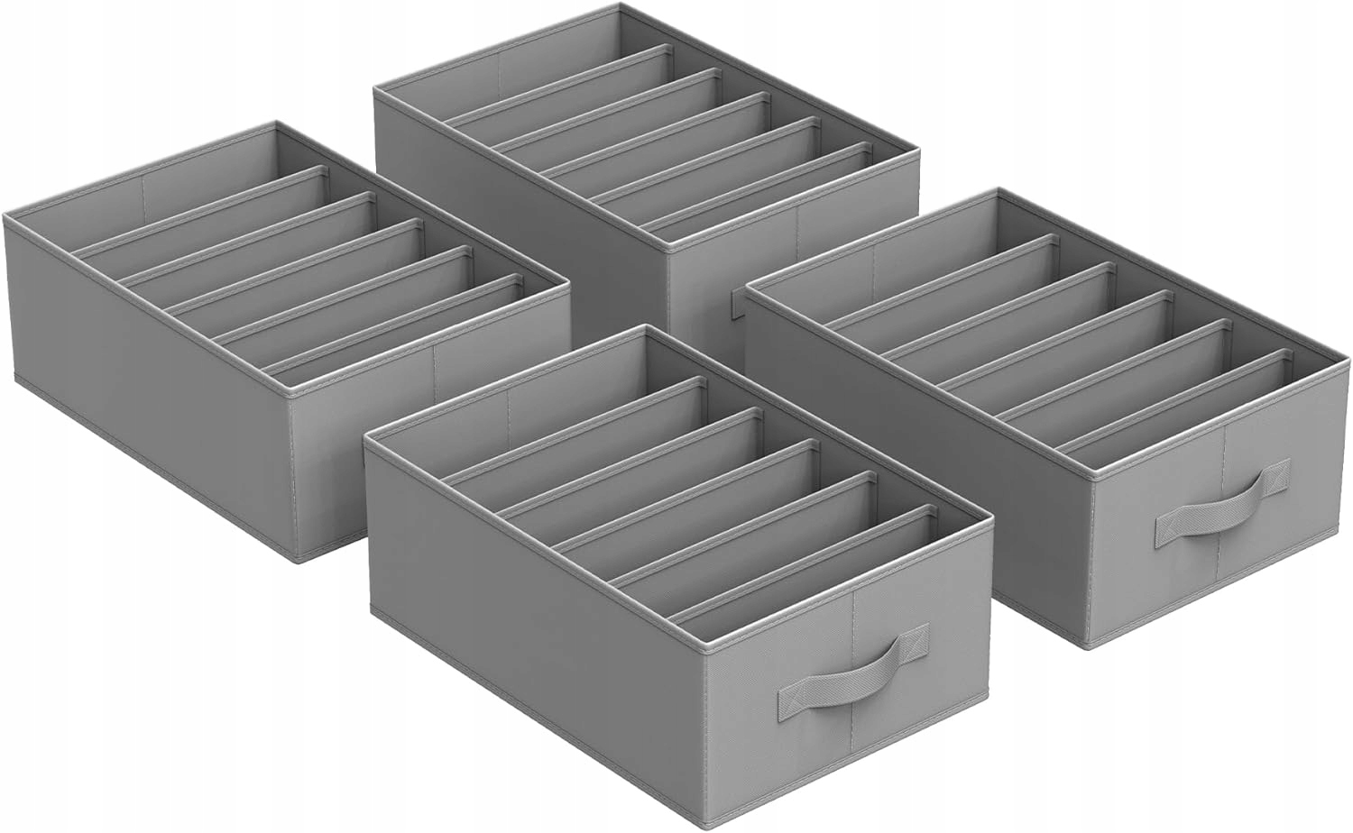 Sada 4 Organizérů Do Zásuvek 6 Komorový Skládací 42X30X17 CM