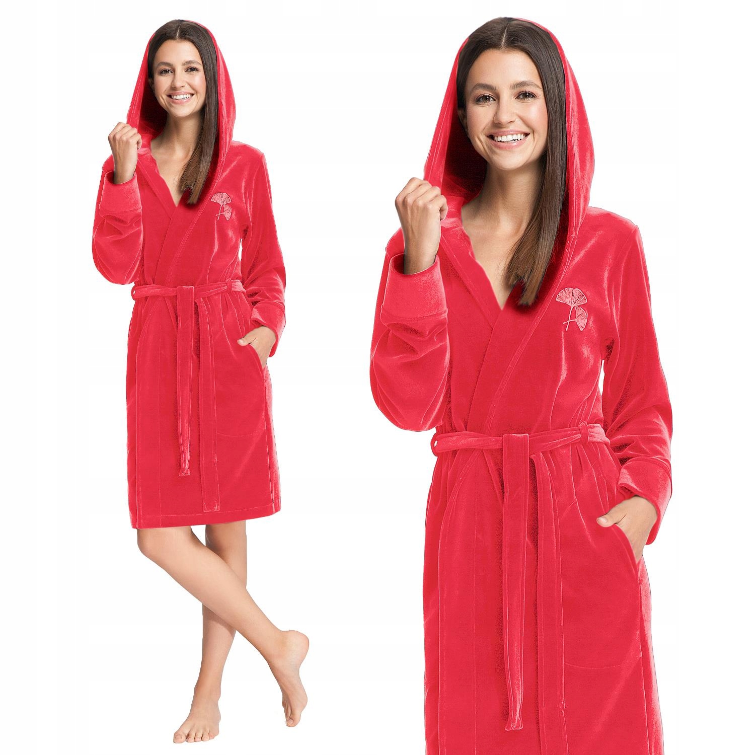 

Szlafrok damski kod 360 Luna welur XXL/koralowy