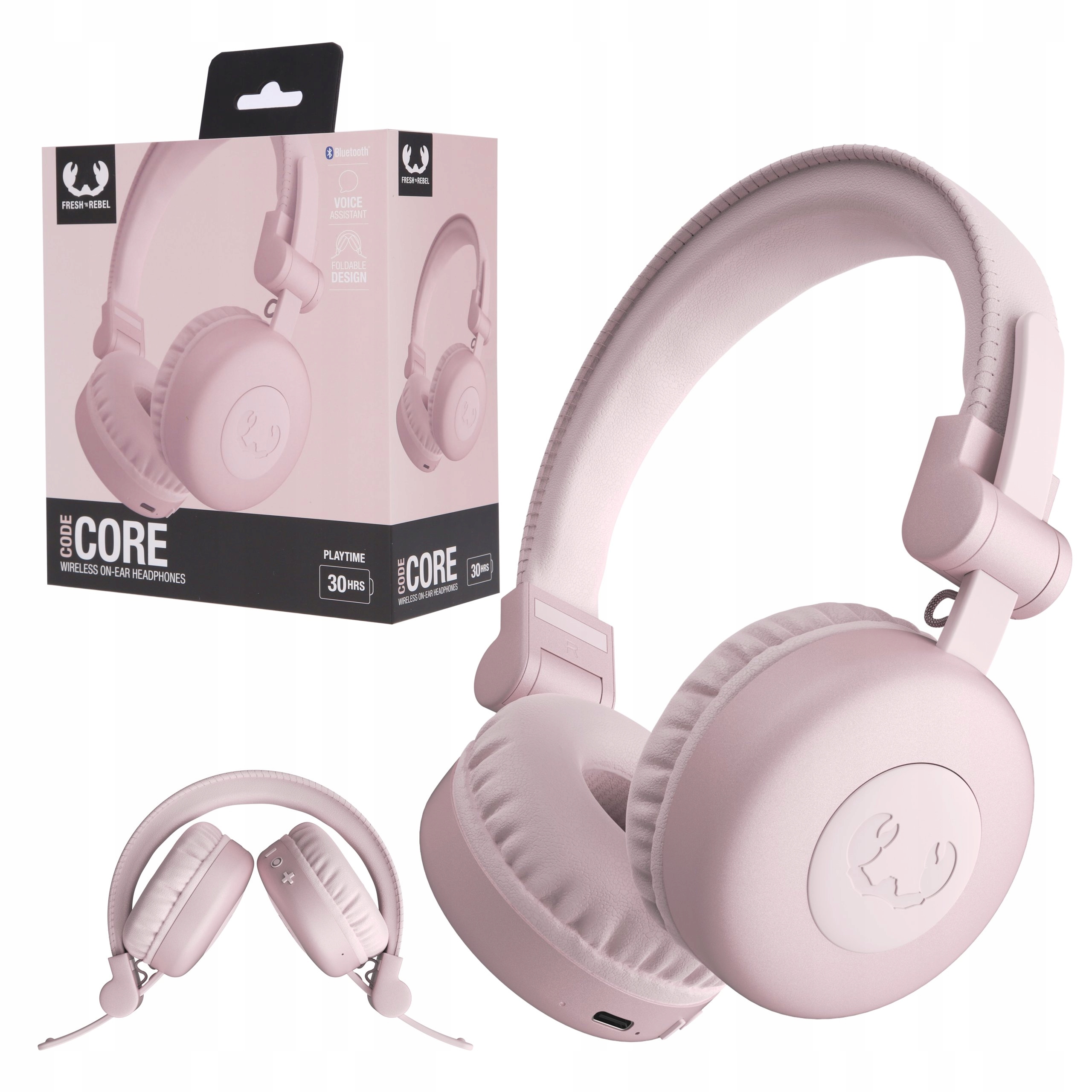 Fresh 'n Rebel Słuchawki Bezprzewodowe Nauszne Code Core Smokey Pink