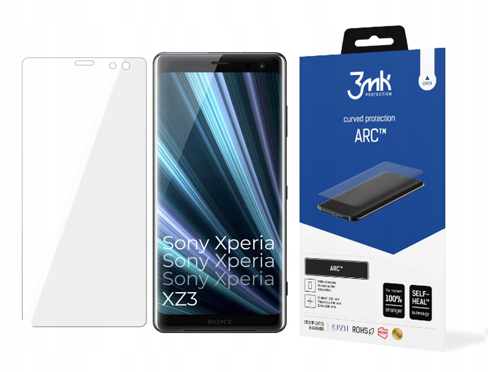 

3mk Folia Arc do Sony Xperia Xz 3 Cały Ekran Se