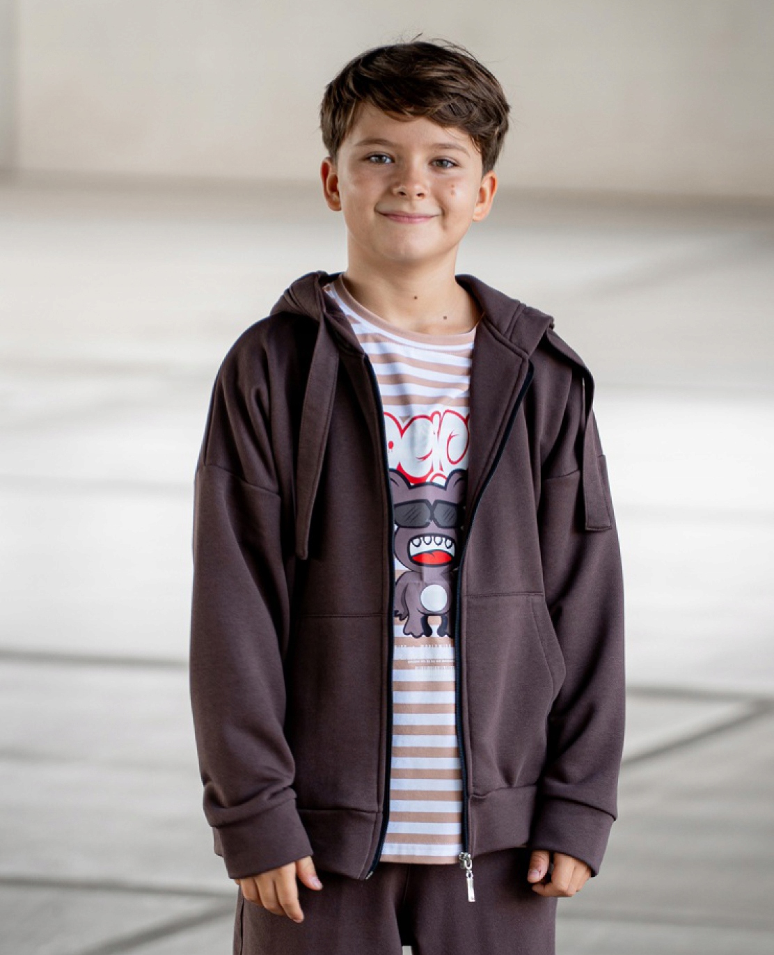 All For Kids 5112505 Czekoladowa Bluza R.128/134