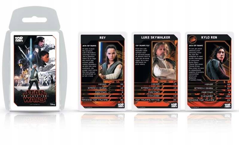 TOP TRUMPS STAR WARS OSTATNI JEDI LAST GRA KARTY Wydawca Winning Moves