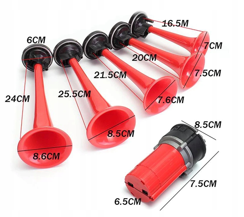 FANFARA KLAKSON MELODIA LA CUCARACHA KOMPRESOR 12V Producent części Jacky Auto Sport