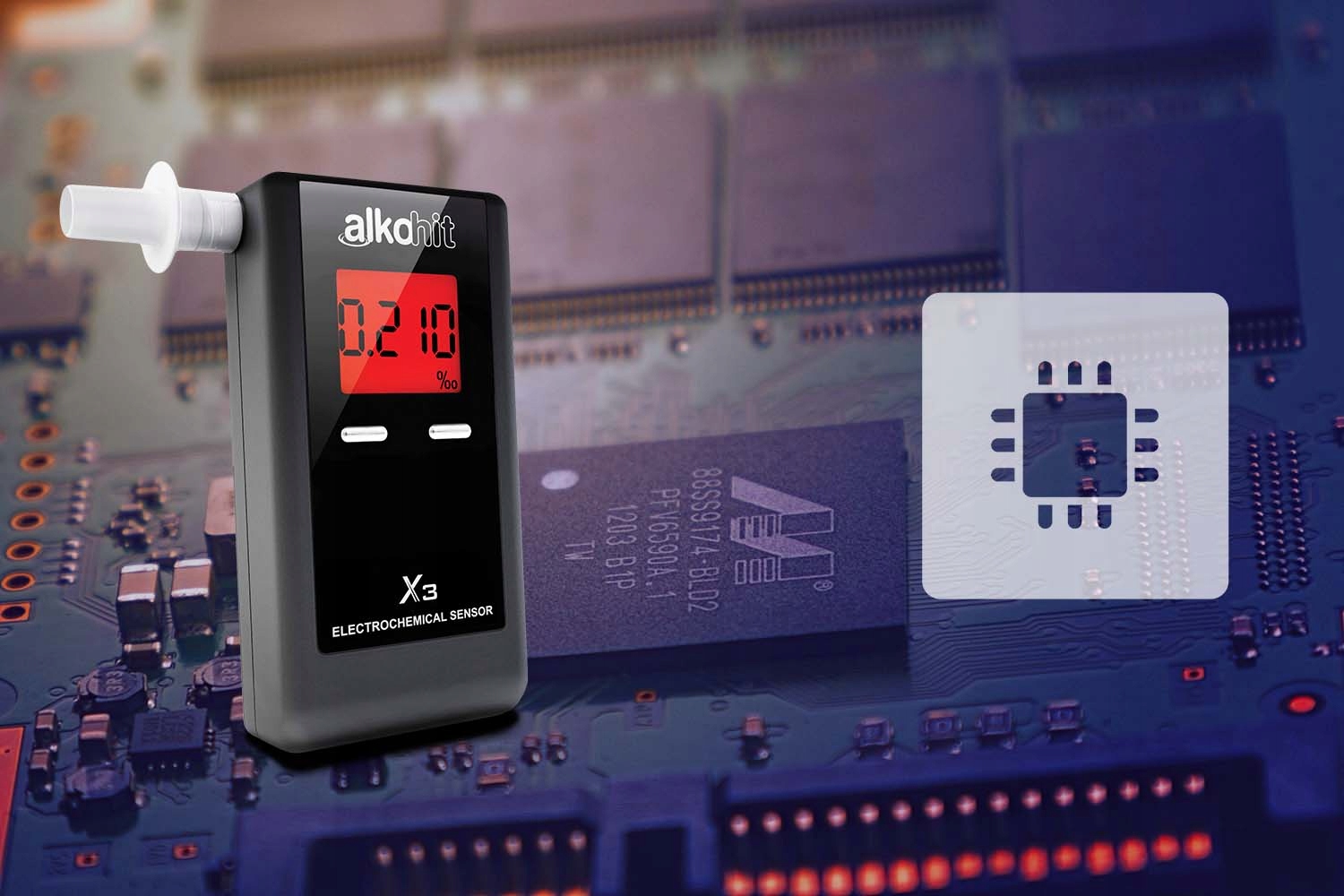 ALKOMAT Alkohit X3 Cyfrowy Walizka Aluminiowa Producent code 0135C