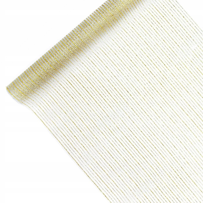 

Bieżnik organza Gold Stripes 48cmx9m