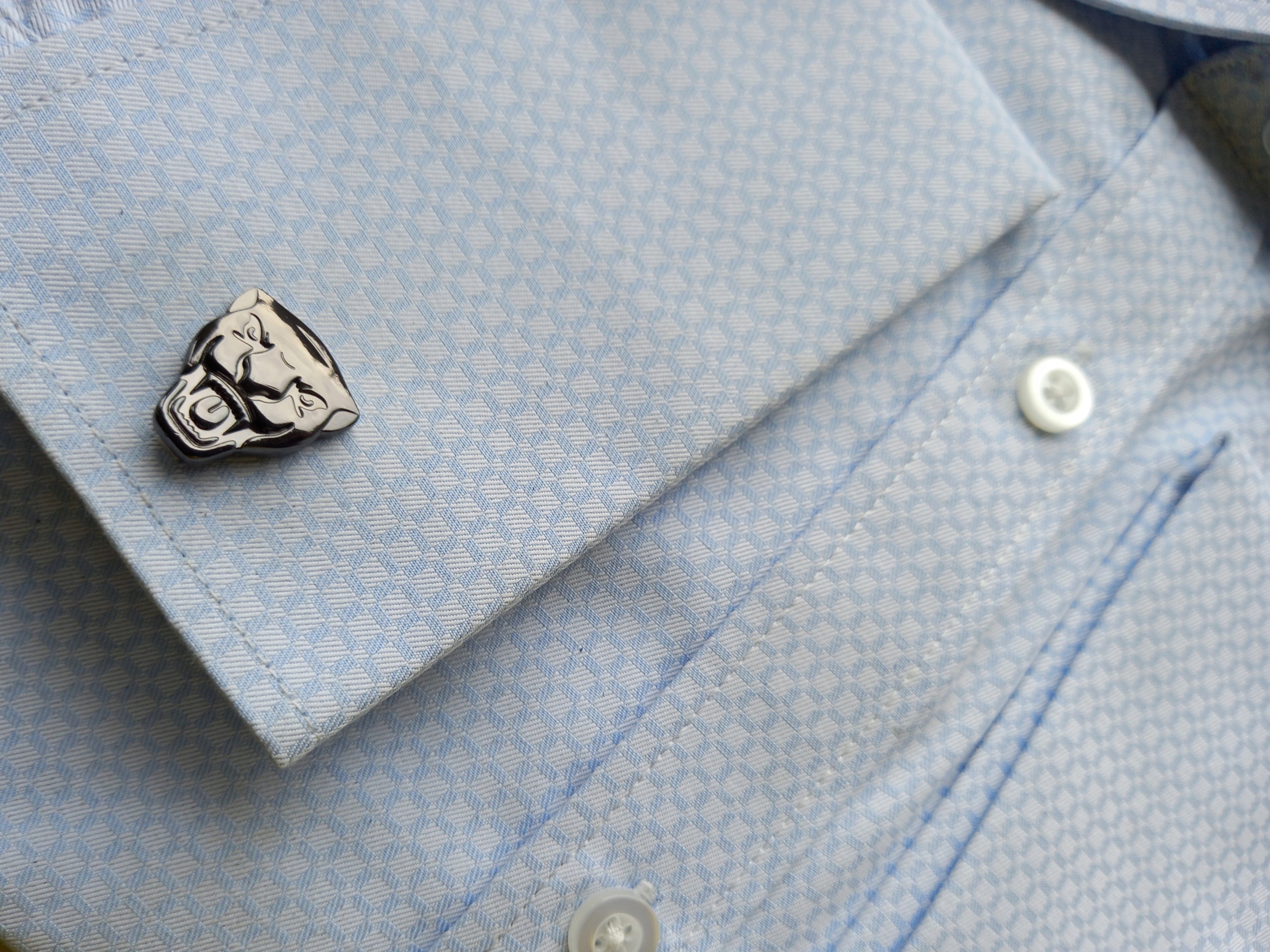 Exkluzivní manžetové knoflíčky ke košili Exc Hlava Kočky Jaguar Pouzdro kůže