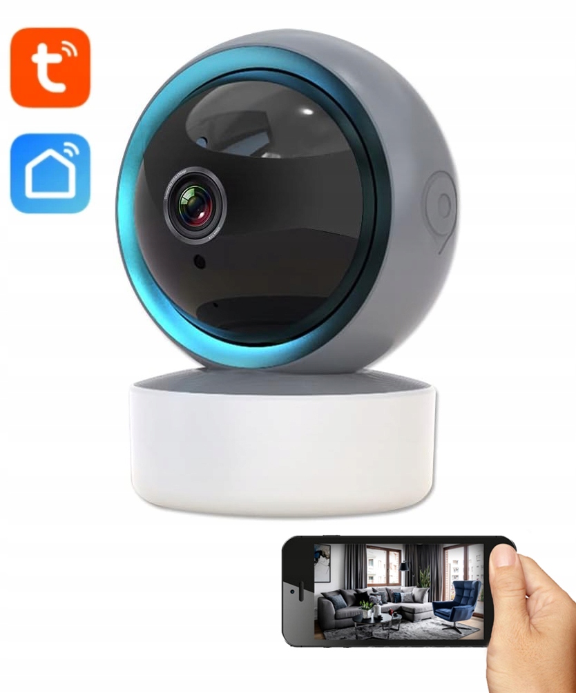 Kamera Obrotowa Domowa Wifi Noc Na Żywo Full Hd