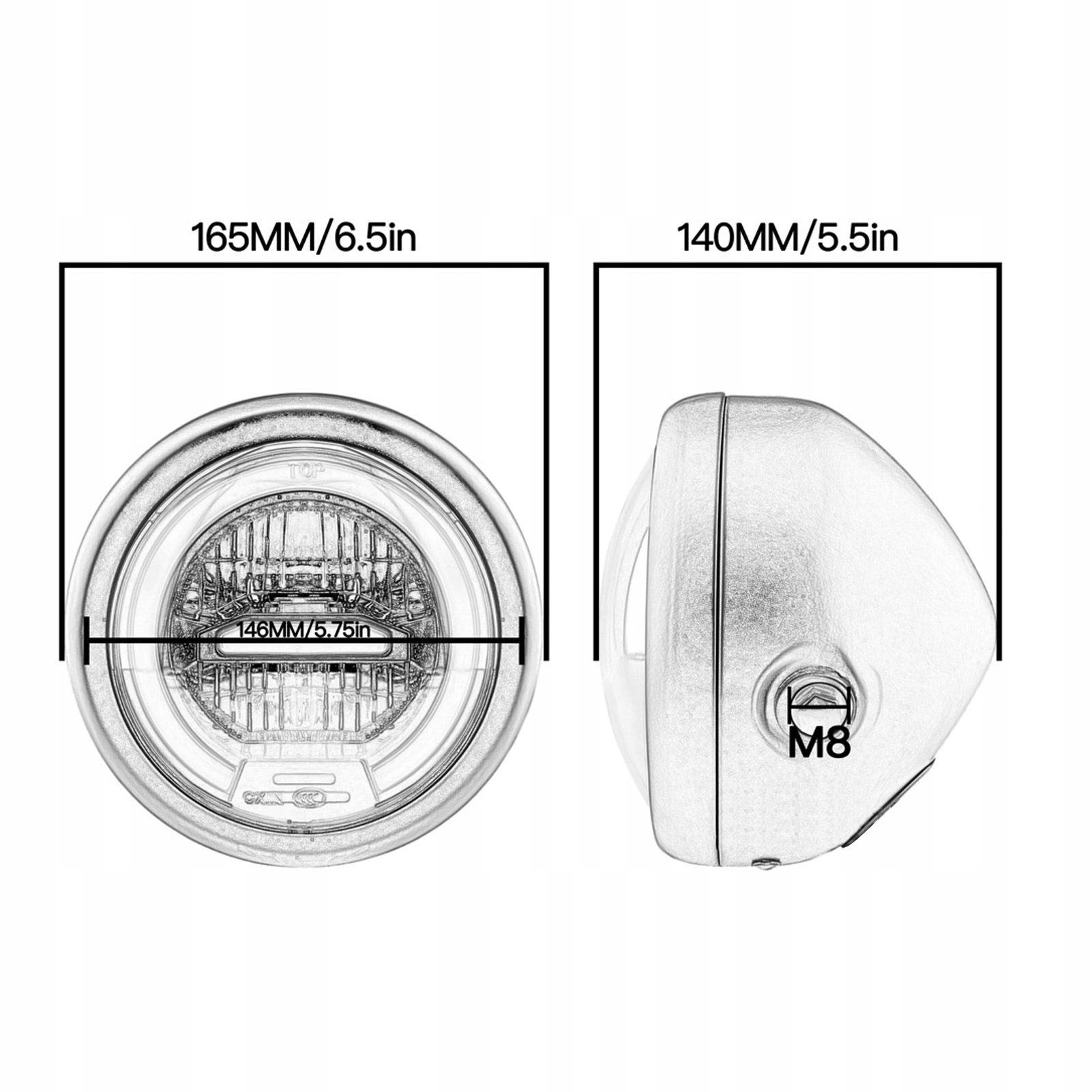 REFLEKTOR LAMPA PRZÓD MOTOCYKLOWA LED Dopasowanie do pojazdu produkt uniwersalny