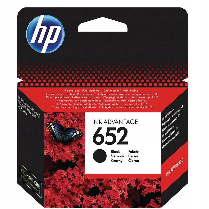 HP Tusz nr 652 F6V25AE black