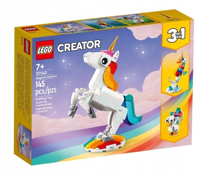 LEGO CREATOR 31140 MAGICZNY JEDNOROŻEC 3w1 Marka LEGO