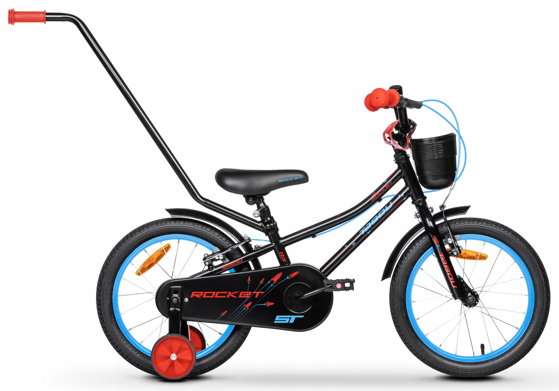 Rower Dziecięcy Rowerek 18 Cali Dla Chłopca Prowadnik Koła Boczne Tabou