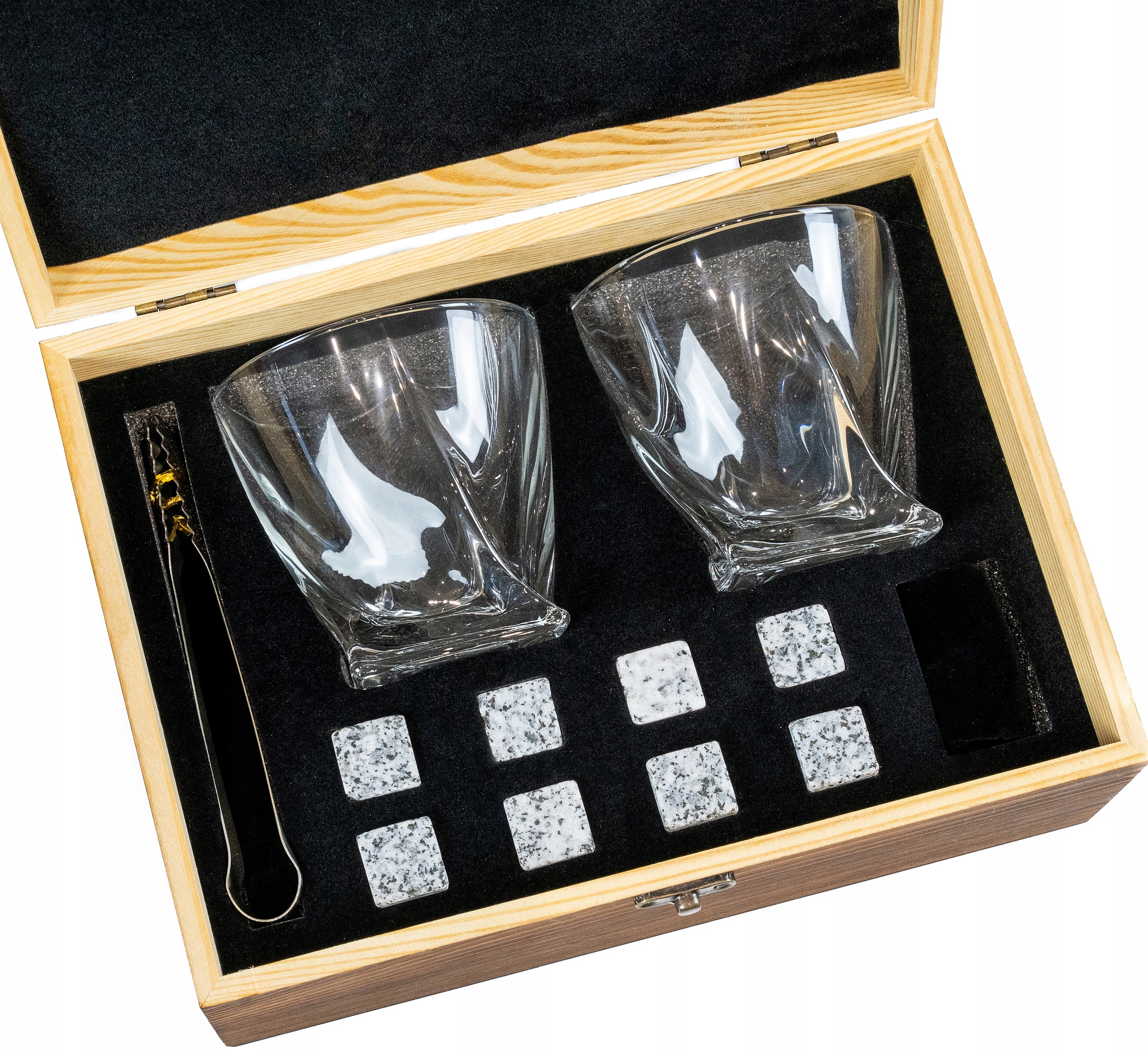 ZESTAW do WHISKY w skrzynce SZKLANKI PREZENT na MIKOŁAJA kostki drinków WS4 EAN (GTIN) 5906076460548