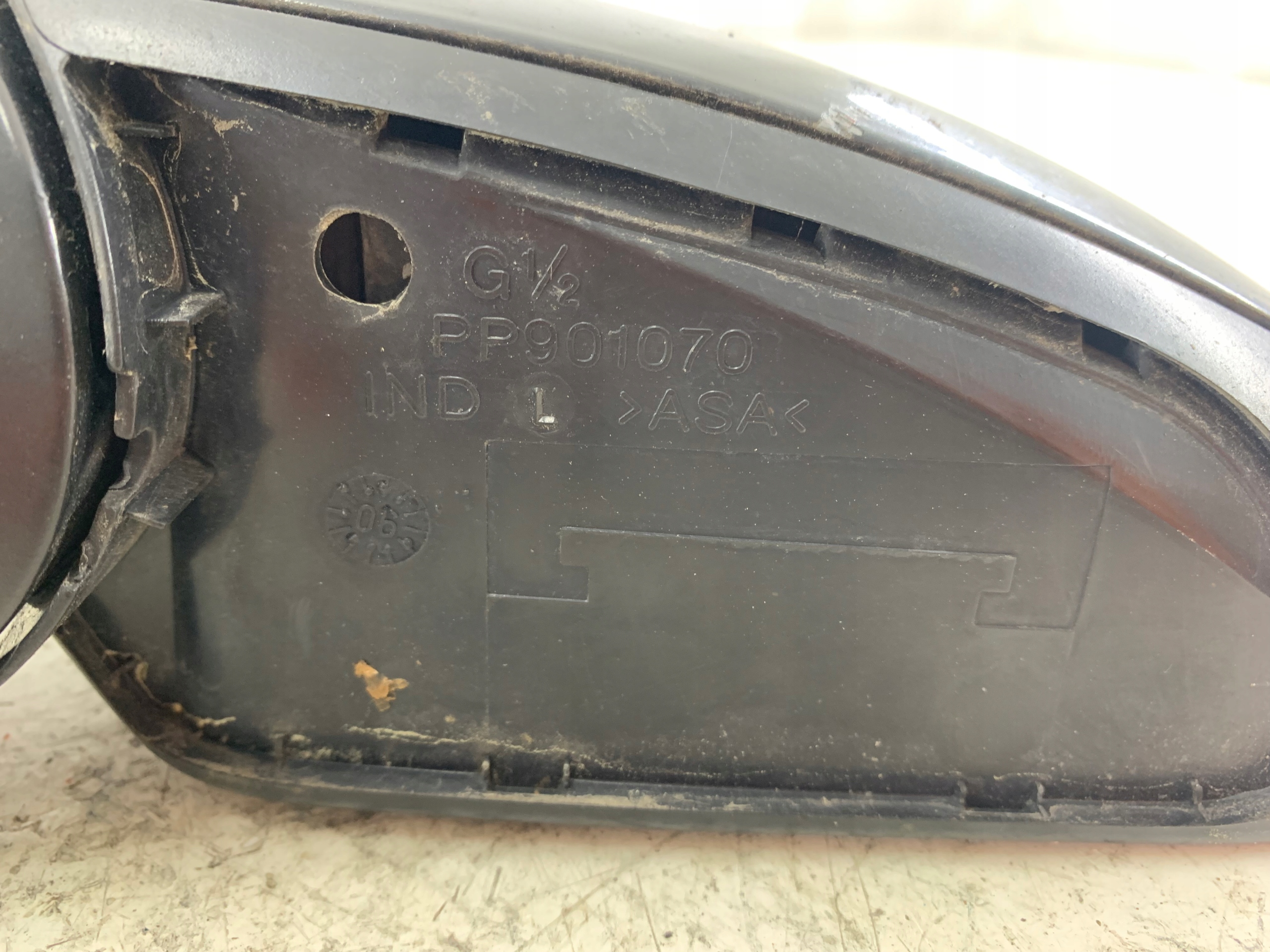 PEUGEOT 406 mirror left 7 PIN black,