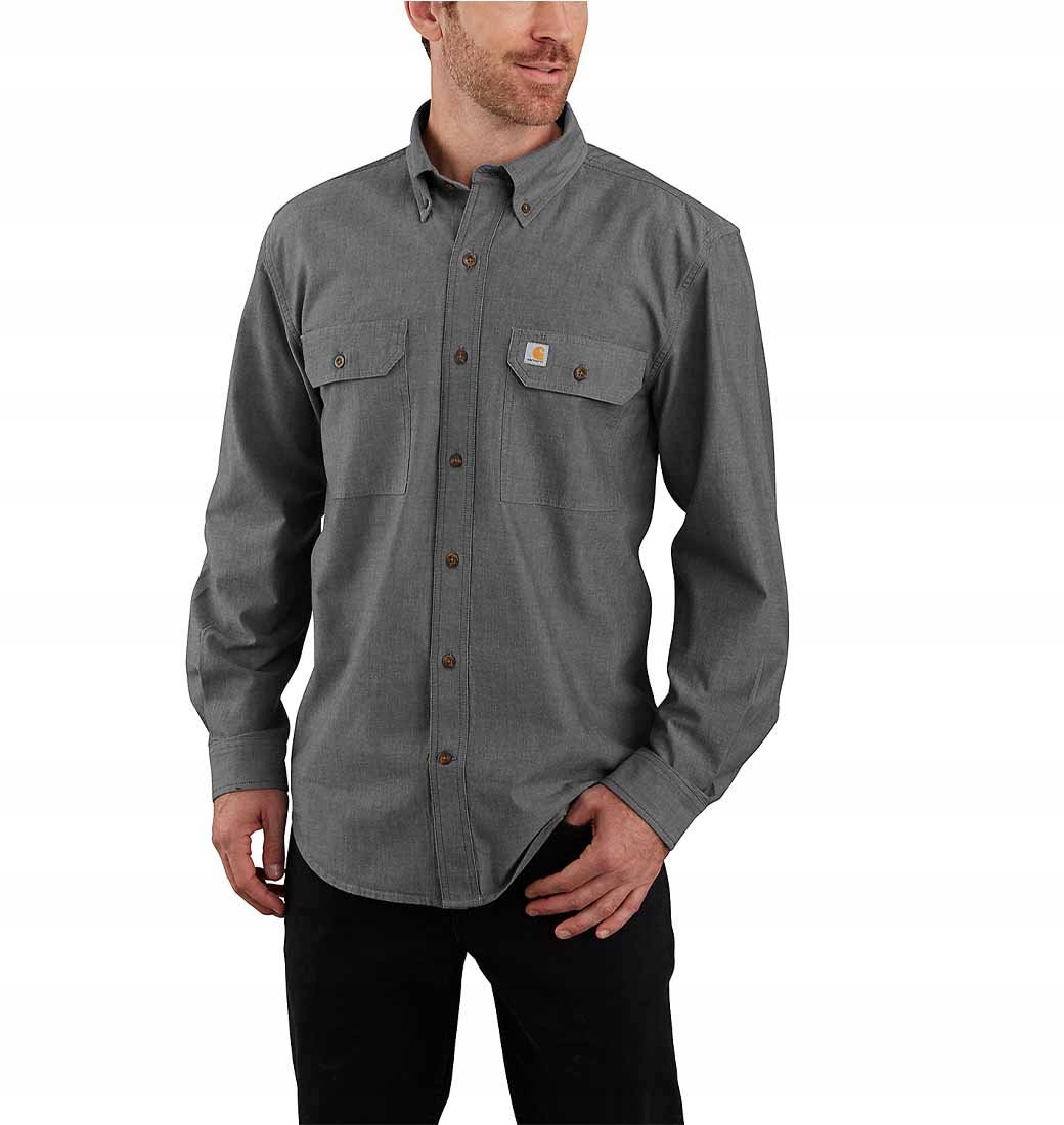 Carhartt Košile Midweight Chambray Black Loose Fit S