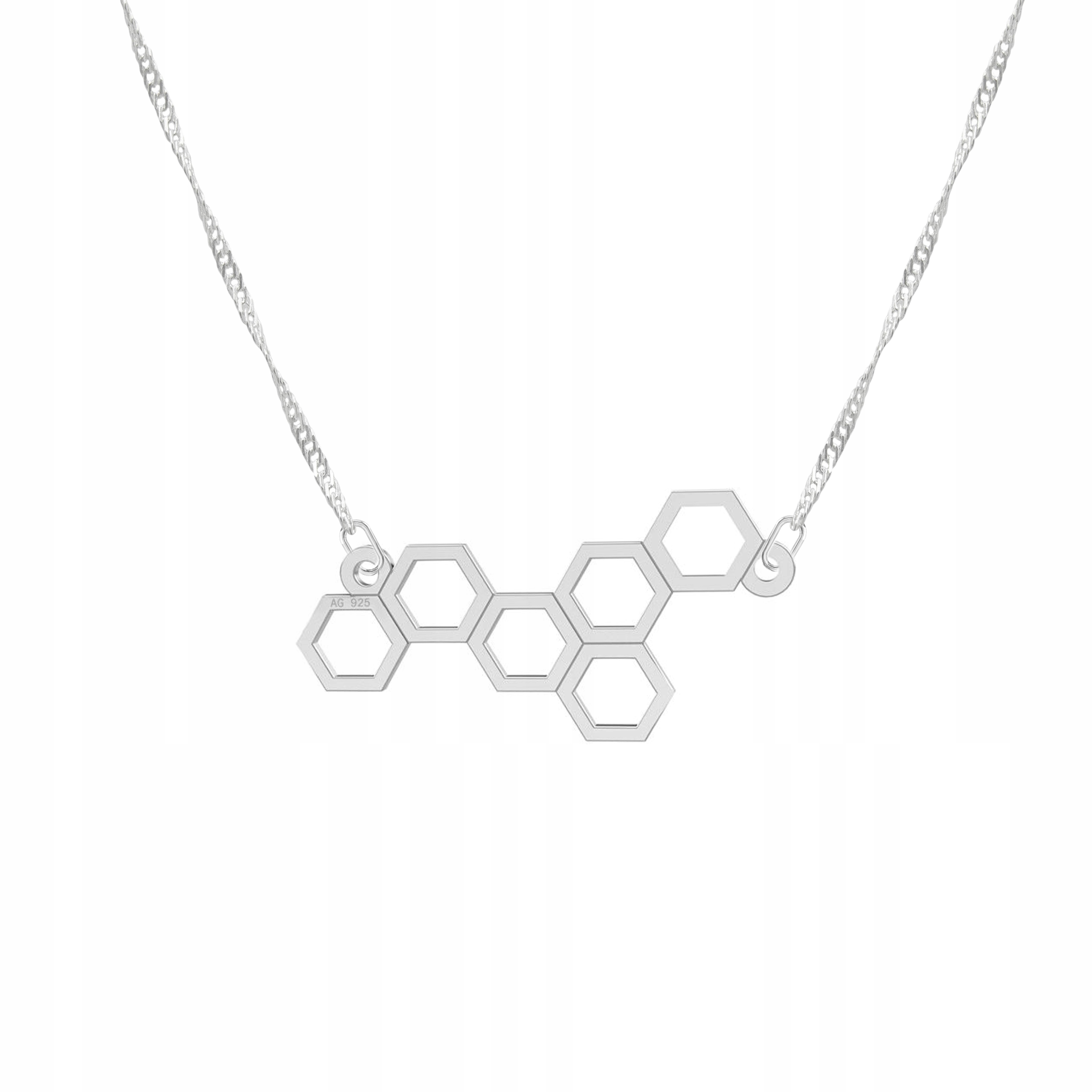 Stříbrný řetízek náhrdelník 925 Medová Plástev