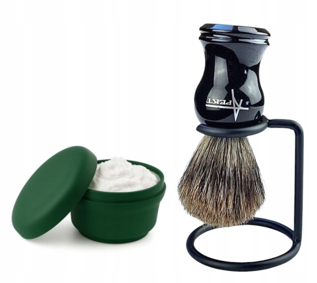 Štětka na holení z jezevčího přírodního vlasu Mýdlo na holení jako dárek