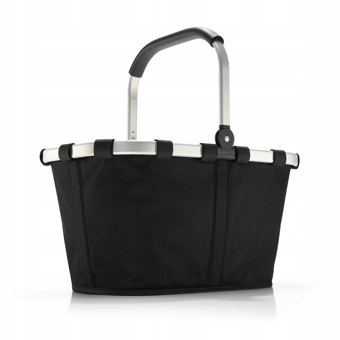 Nákupný košík Reisenthel Carrybag 22L čierny so strieborným rámom