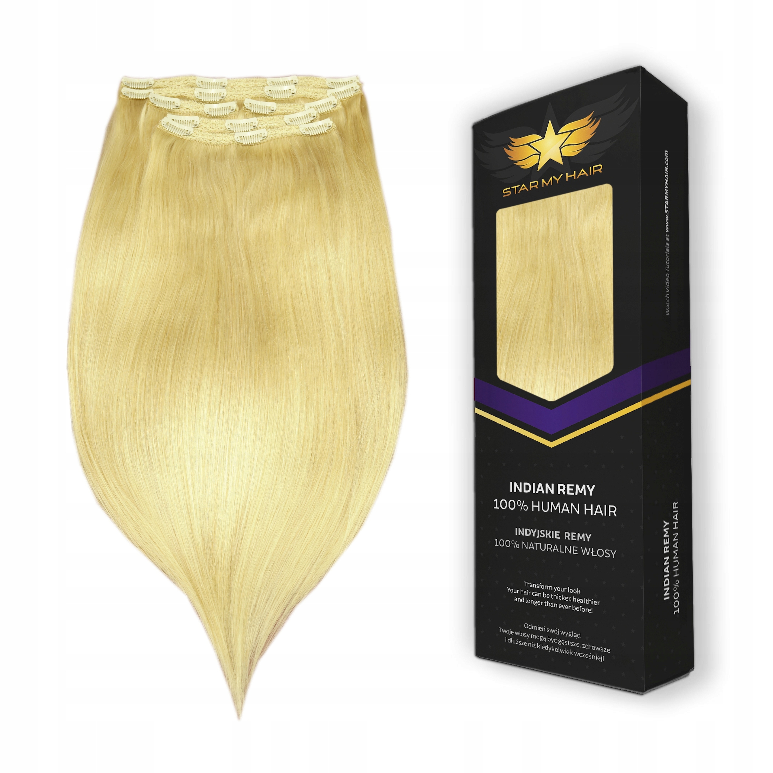 

Clip-in 100% naturalne włosy Grube Aż 200g 50-55cm