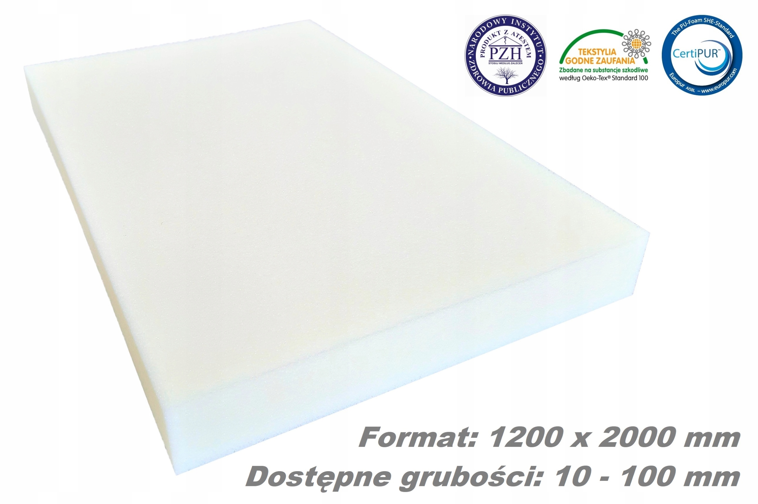 PIANKA TAPICERSKA Gąbka Meblowa 2x120x200 cm T40 Marka Syma