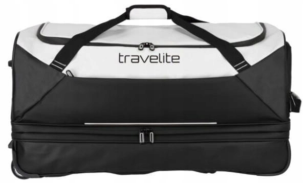 Cestovní taška na kolečkách Travelite Basics 70 cm Černobílá, rozšiřitelná