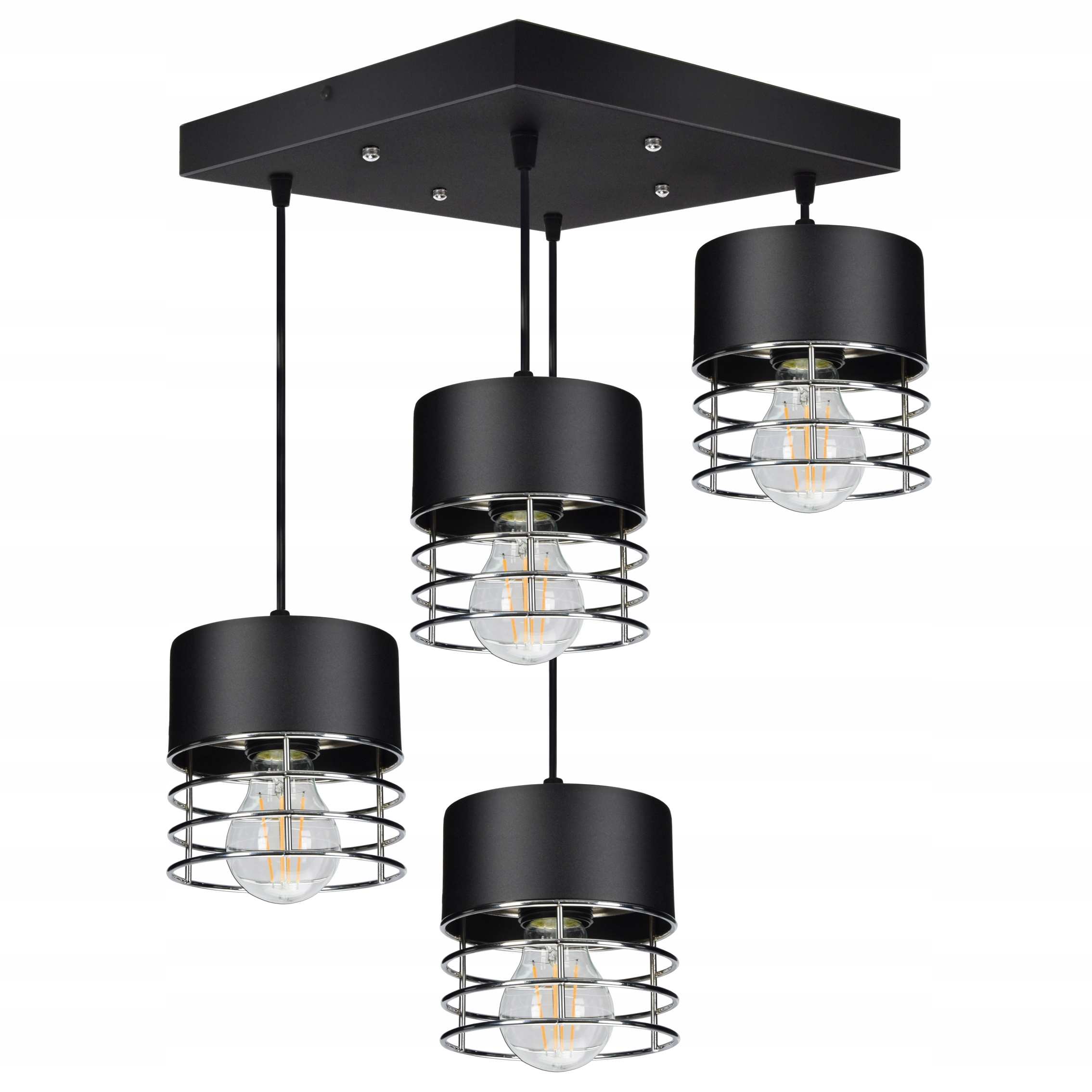 Závěsná Led lustrová lampa Vigo III Chrom