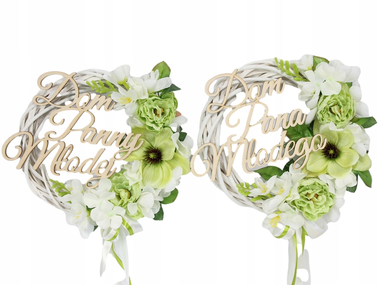 Věnec na dveře Bride's House Zeleň