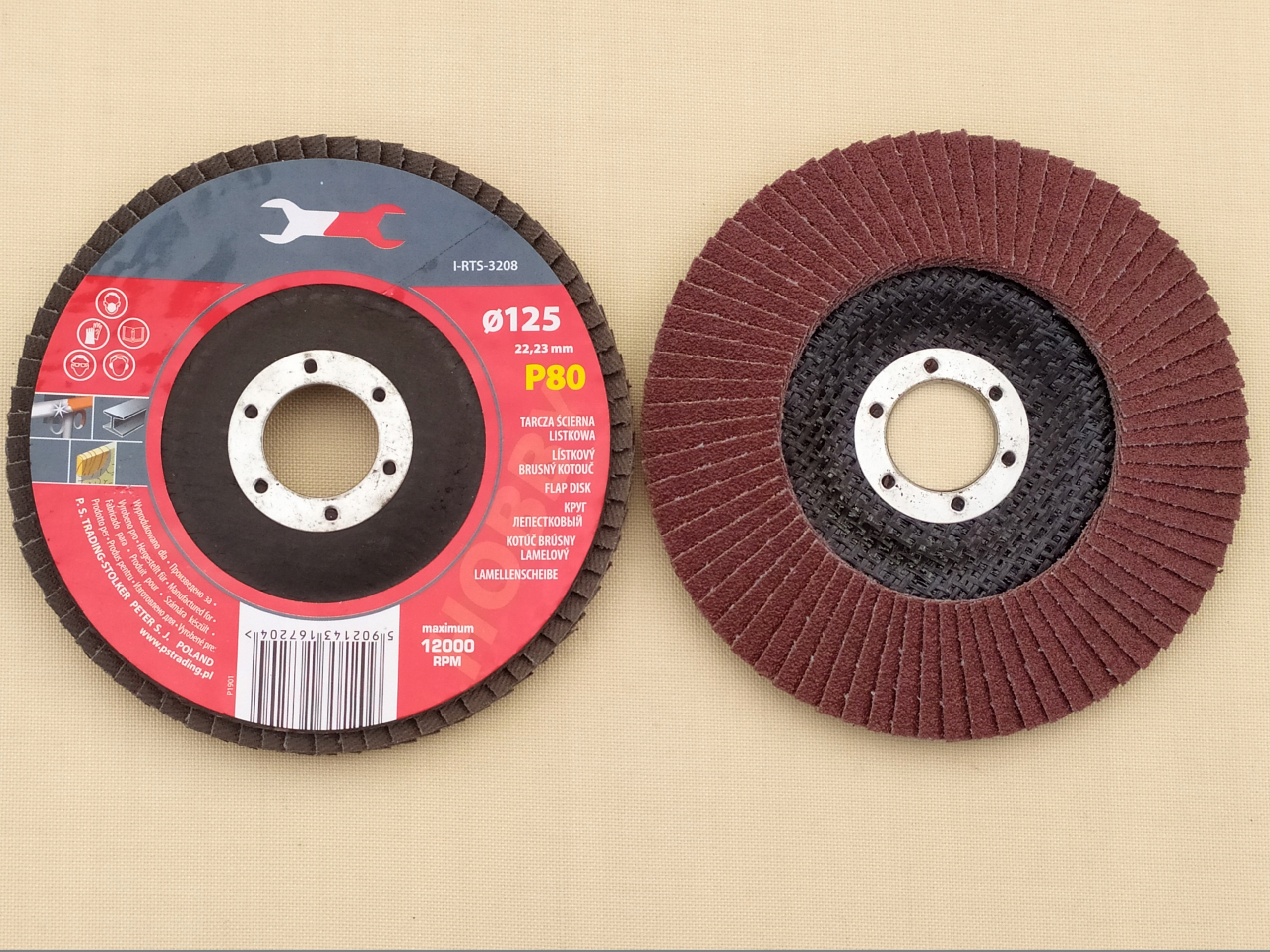 TARCZA LAMELKOWA LAMELKA ŚCIERNICA LISTKOWA 125 mm P80 Kod producenta I-RTS-3208