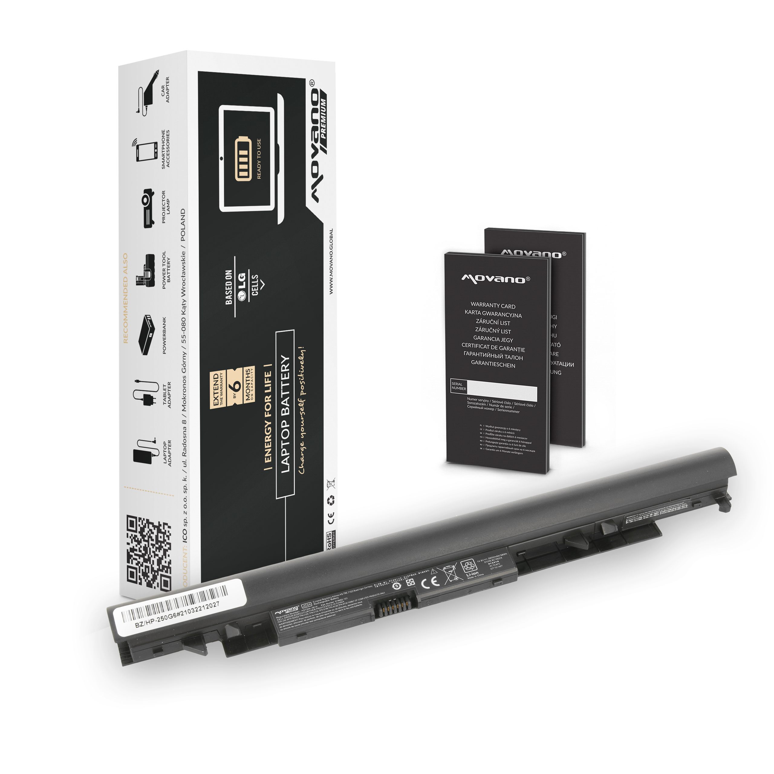 Baterie Movano Premium pro Hp 250 G6