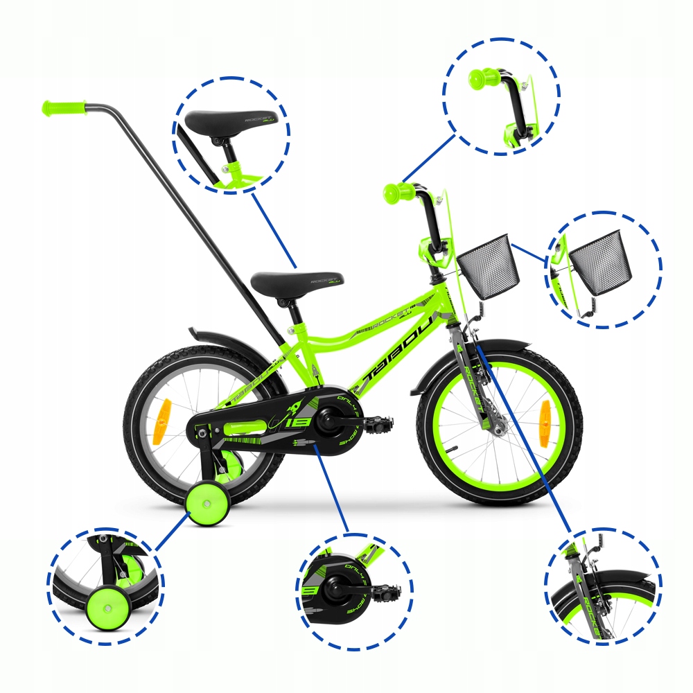 ROWER DZIECIĘCY ROWEREK 16 cali TABOU ROCKET ALUMINIOWY BARDZO LEKKI BMX Model ROCKET ALU 16