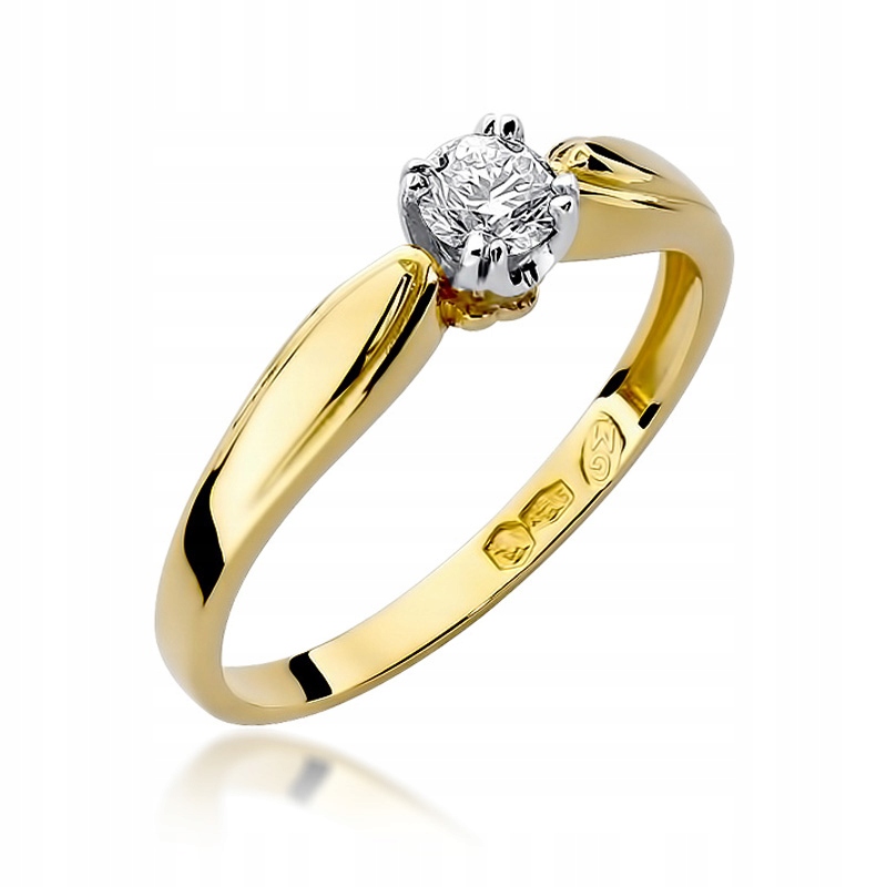 

Pierścionek 585 z brylantami 0,24 ct Grawer Gratis