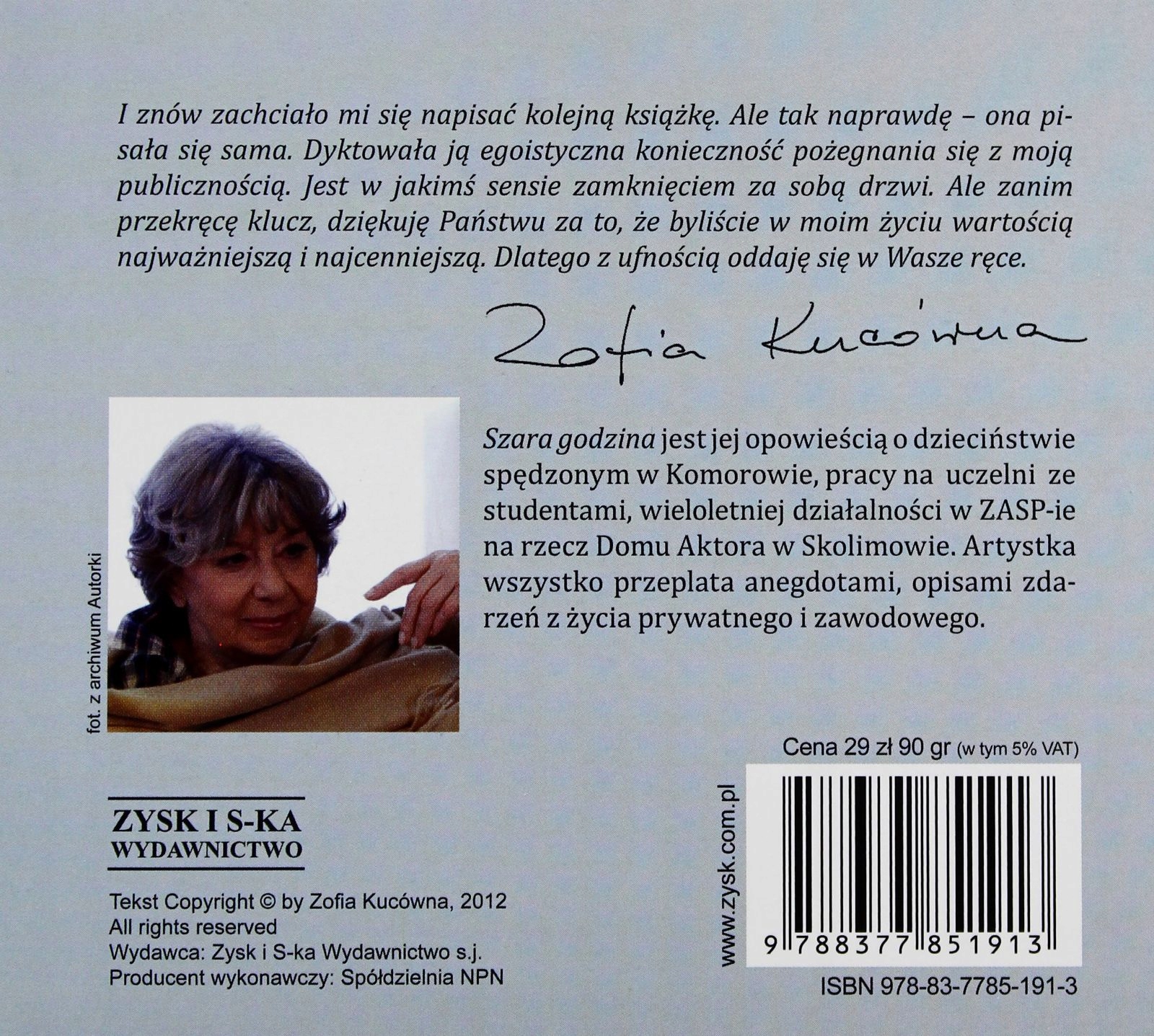 SZARA GODZINA - ZOFIA KUCÓWNA (DIGIPACK) [AUDIOBOOK] [CD-MP3] Stan opakowania oryginalne
