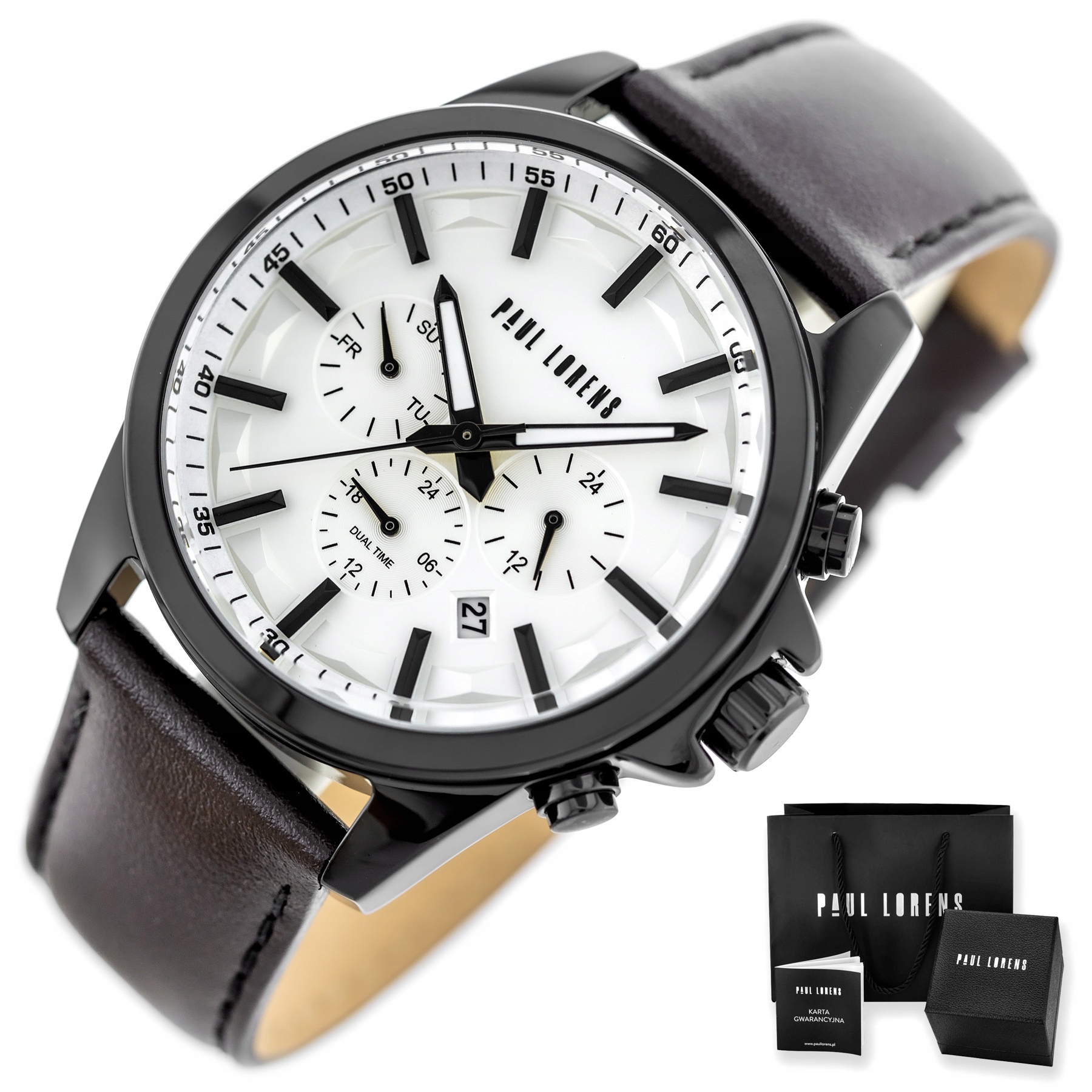 Pánské Hodinky Paul Lorens PL20010A-3B1 (zg379f) Box Gravírování