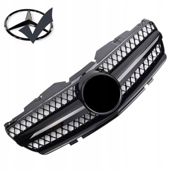 РЕШЕТКА РАДИАТОРА MERCEDES R230 СЛ 01-2/06 ГЛЯНЦЕВЫЙ BLACK