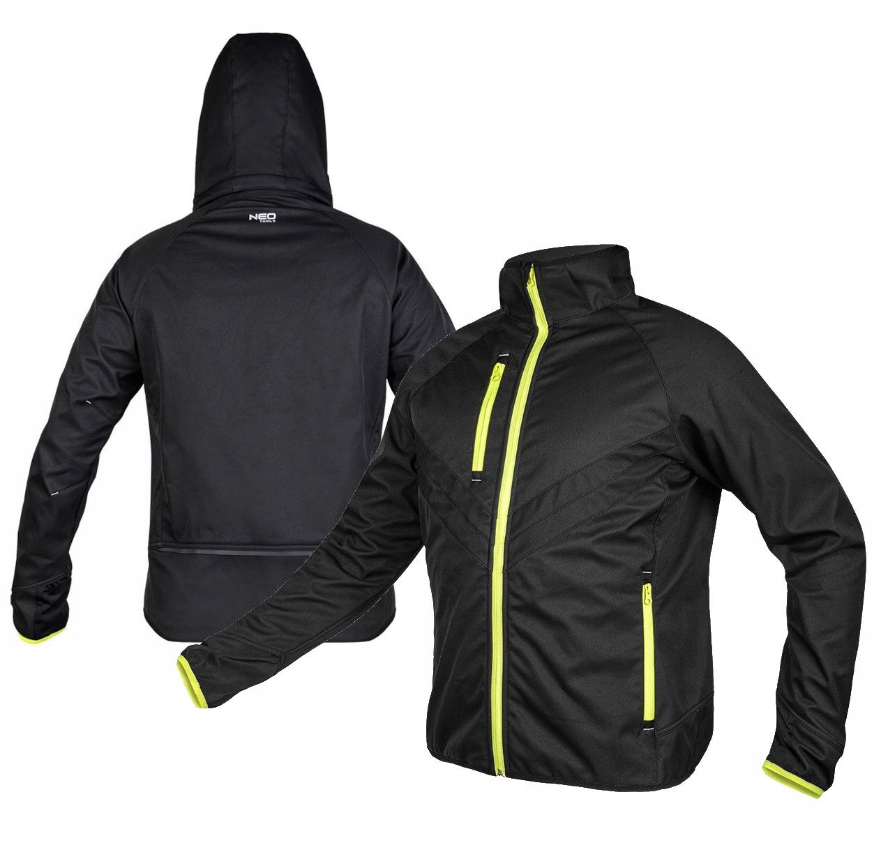 Bunda Mix&Match Softshell, černo-žlutá, velikost L