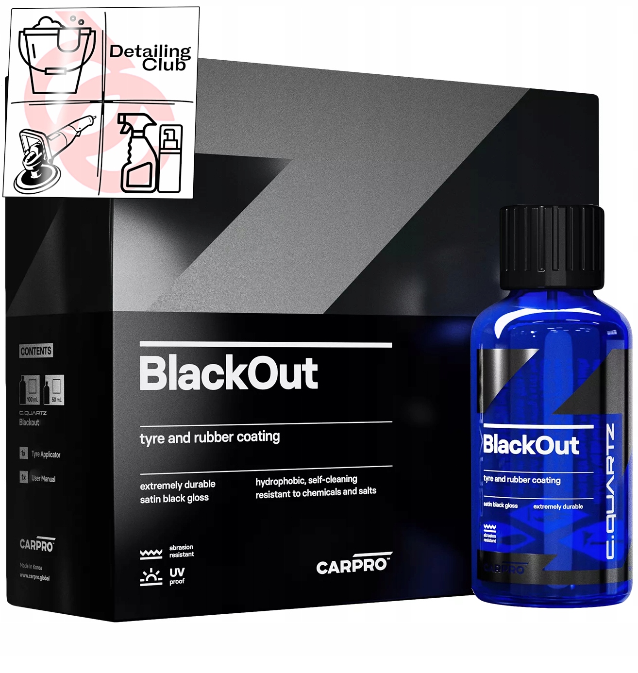 CarPro CQuartz BlackOut Povlak na gumové pneumatiky 0,1