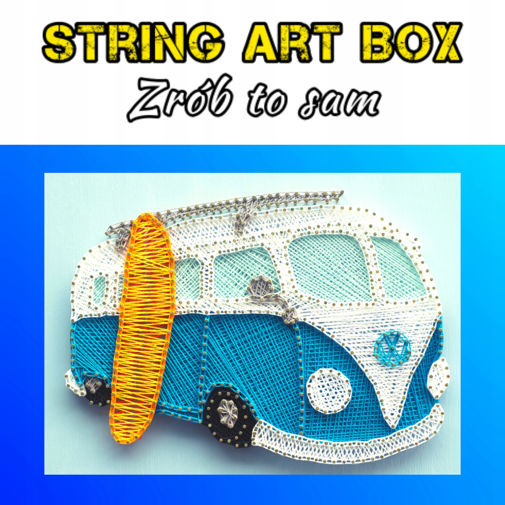 Sada String Art Diy Volkswagen T1 Vw Hippie