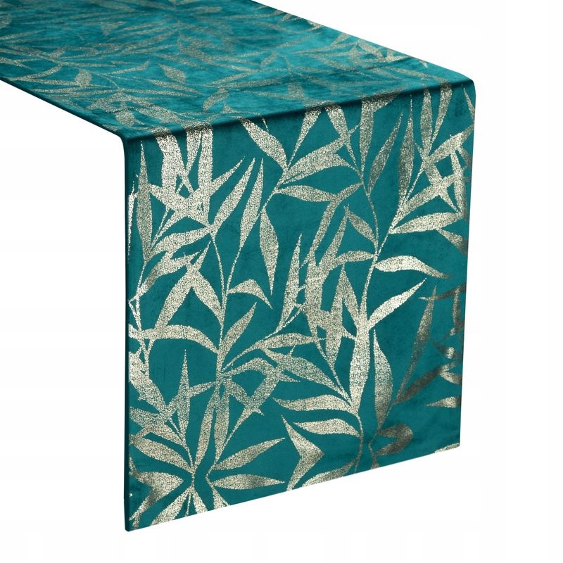Bieżnik na stół 220x35cm turkus velvet święta