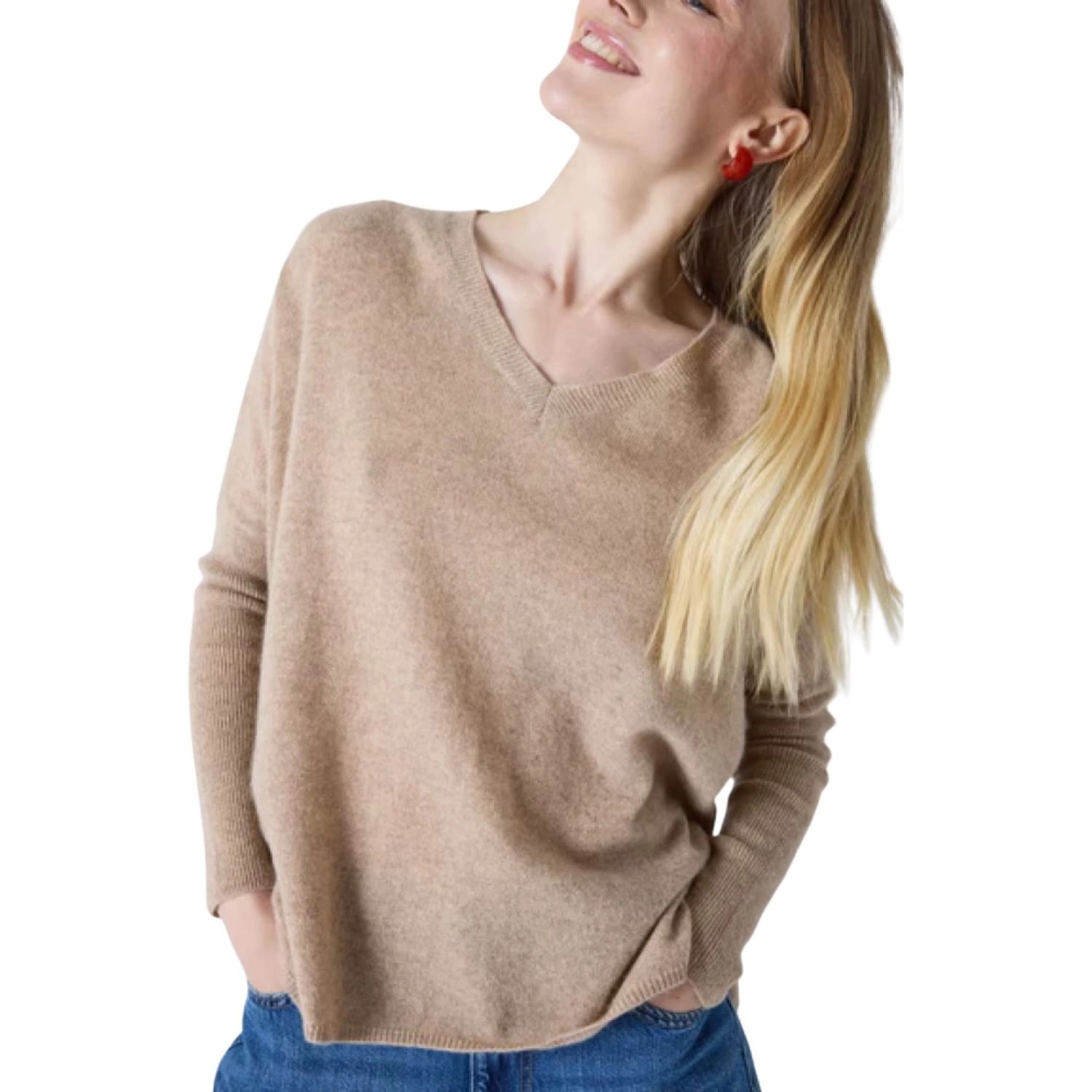 Dámský kašmírový svetr Absolut Cashmere 100% kašmírově hnědý vel. M