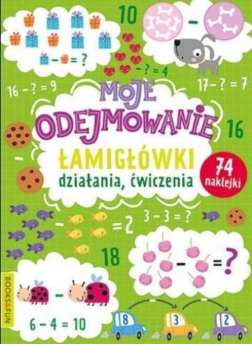 Moje odejmowanie Zadania ćwiczenia 74 naklejki