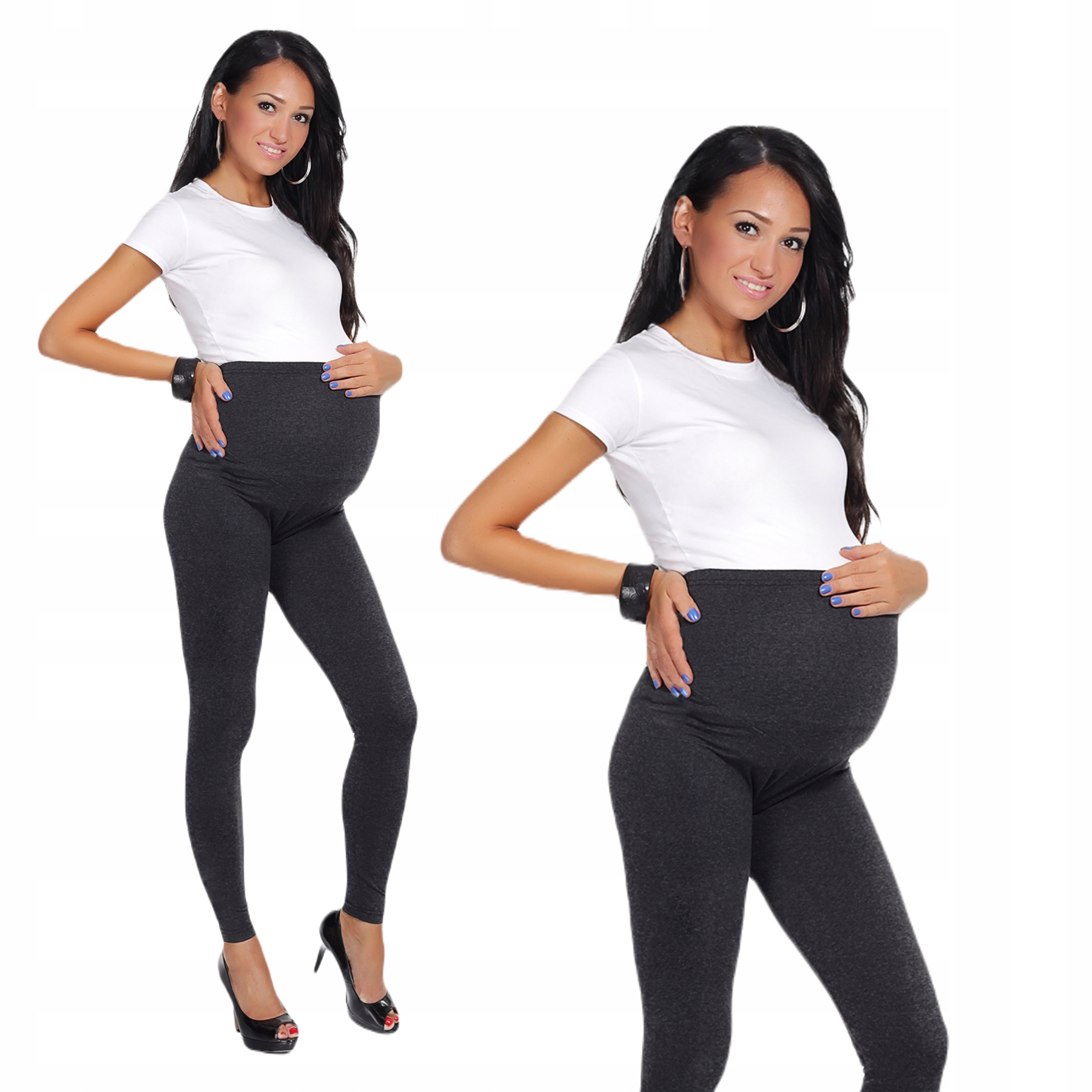 

Legginsy Ciąża Długie Panel Bawełniane Getry 3XL