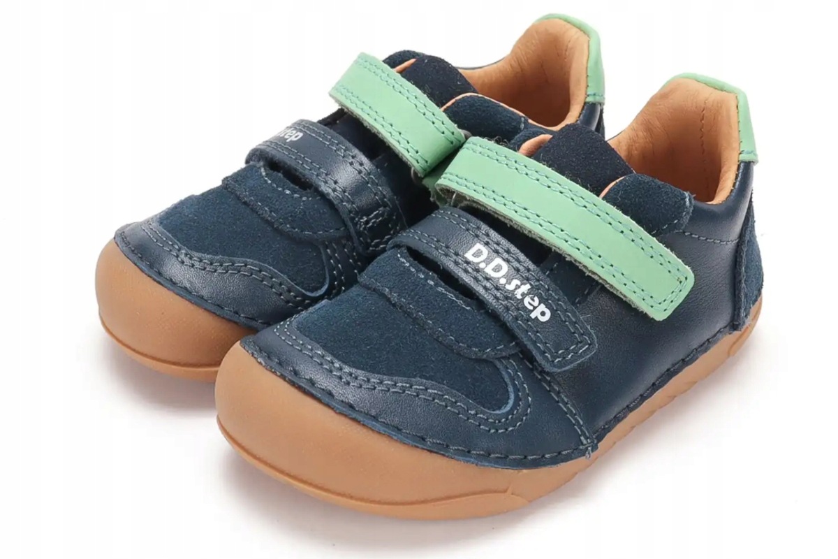 Barefoot Półbuty Dziecięce do Przedszkola dla Chłopca na Rzepy DDStep 33