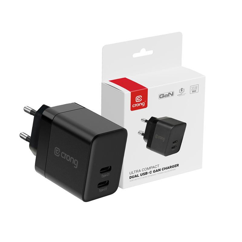 Crong ładowarka sieciowa GaN 35W PD 3.0 2x USB-C Przeznaczenie do Apple