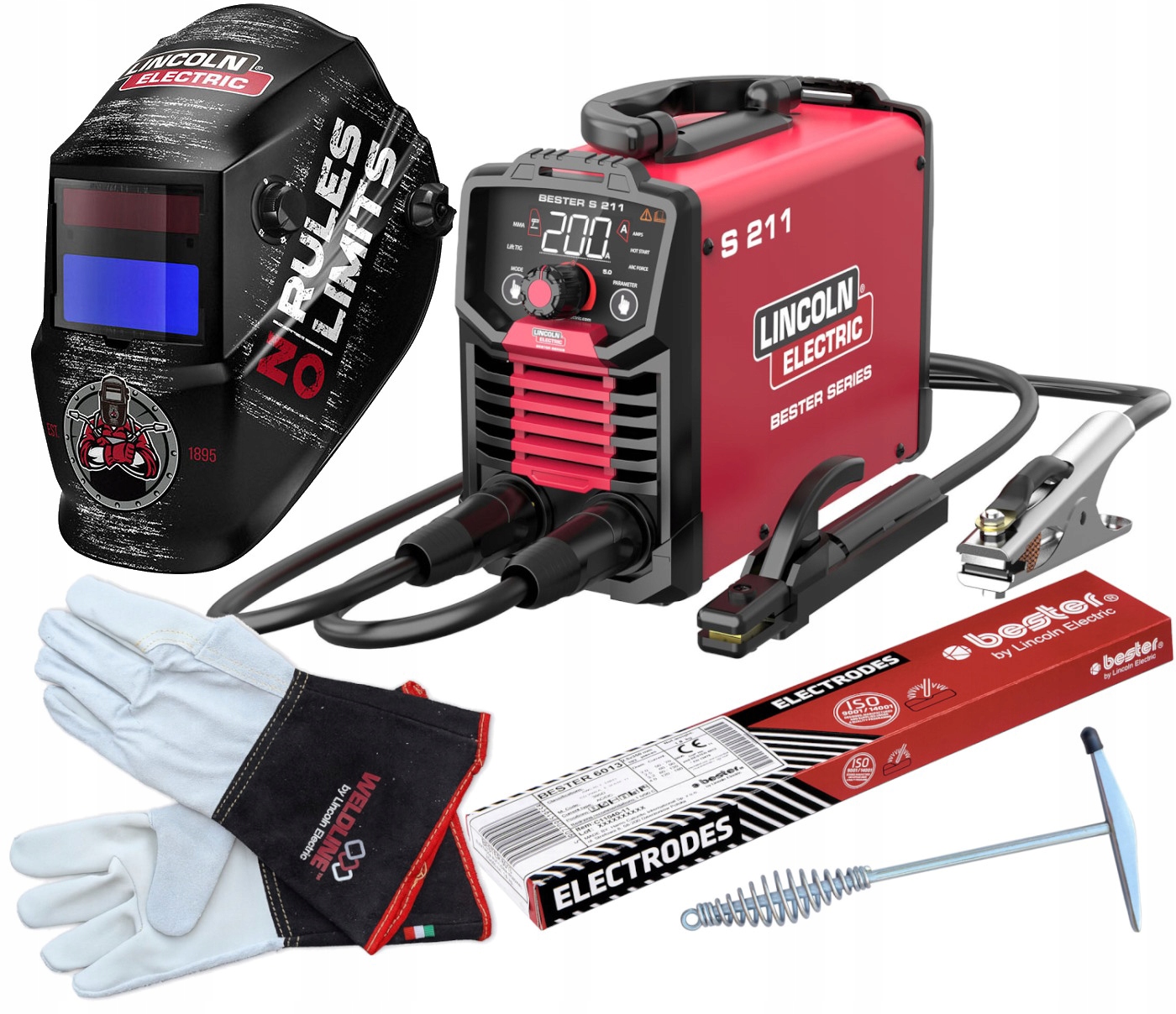 Invertorová elektrodová svářečka Mma Lincoln Electric Bester S 211 Set