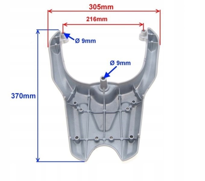 BAGAŻNIK TYŁ TYLNY SKUTER ROMET 717 METALOWY METAL SREBRNY Producent bez marki