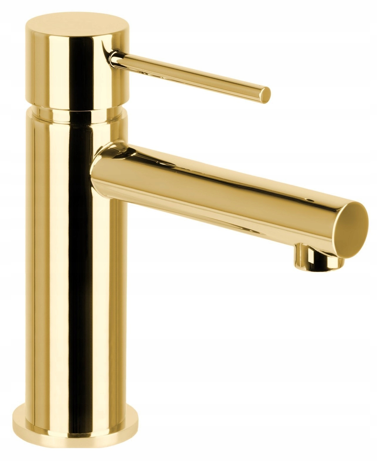 Bateria umywalkowa CUBIC LOFT długa wylewka ZŁOTA