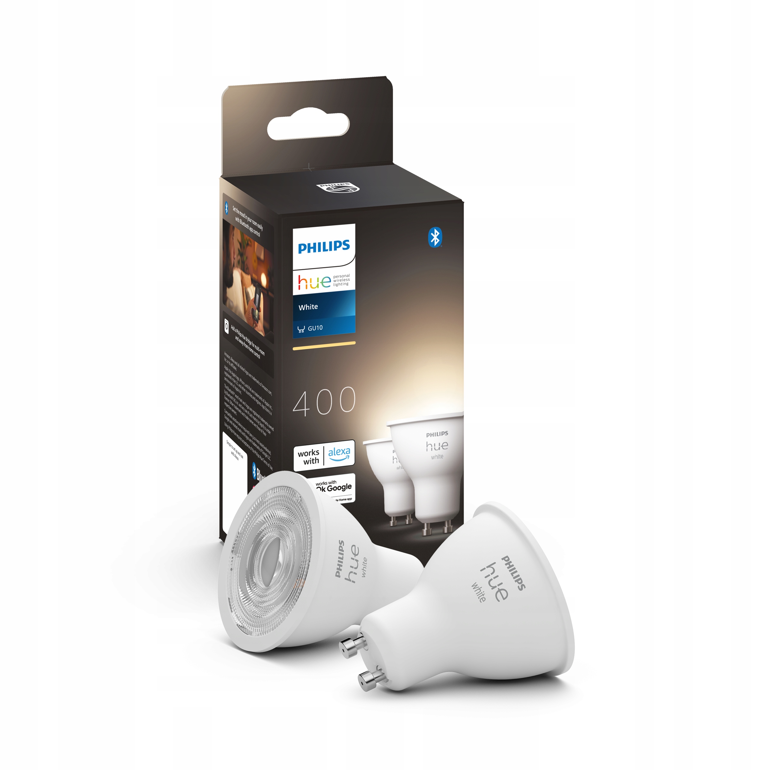 Philips Hue Ampoule White & Col. Amb. GU10 Doppelpack, 2 x 350 lm