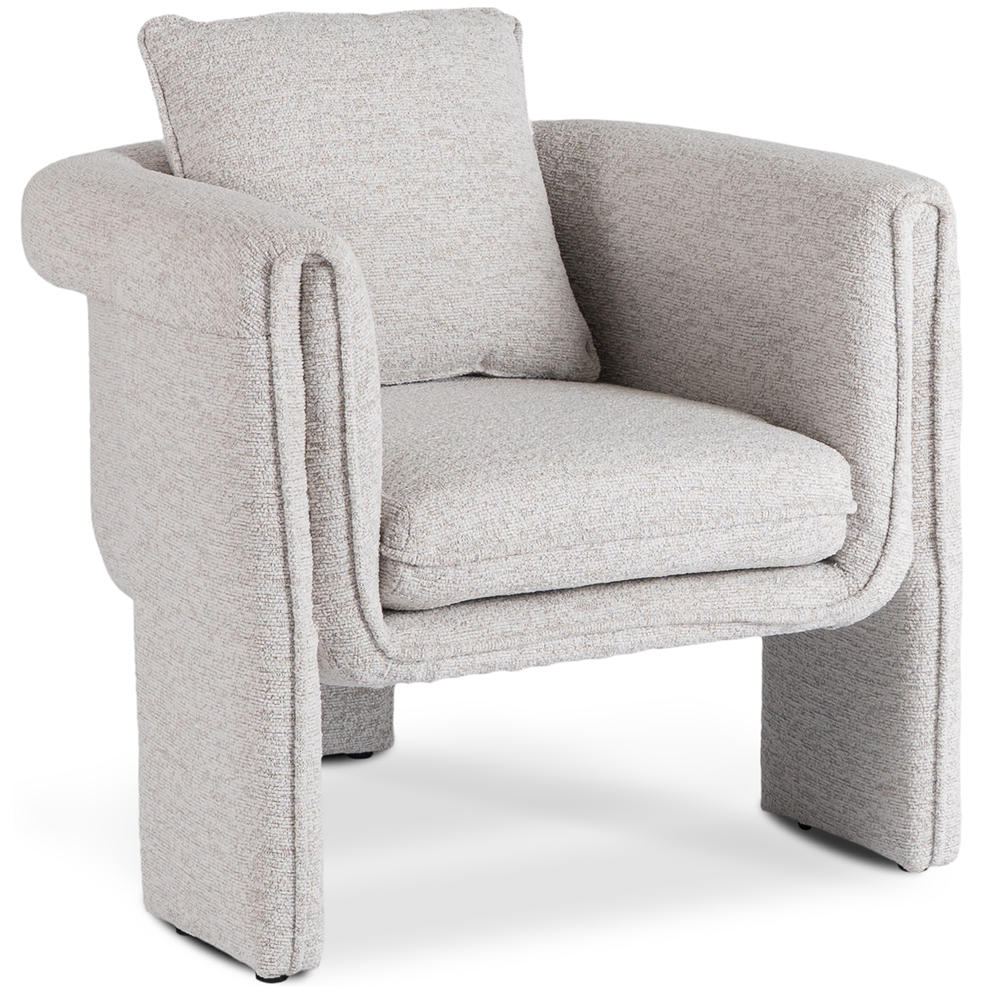 Moderní čalouněné křeslo do obývacího pokoje do ložnice, šedé, Gala