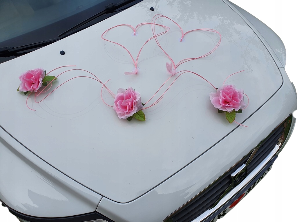 

Dekoracja samochodu Duże Serca ozdoba na auto ślub