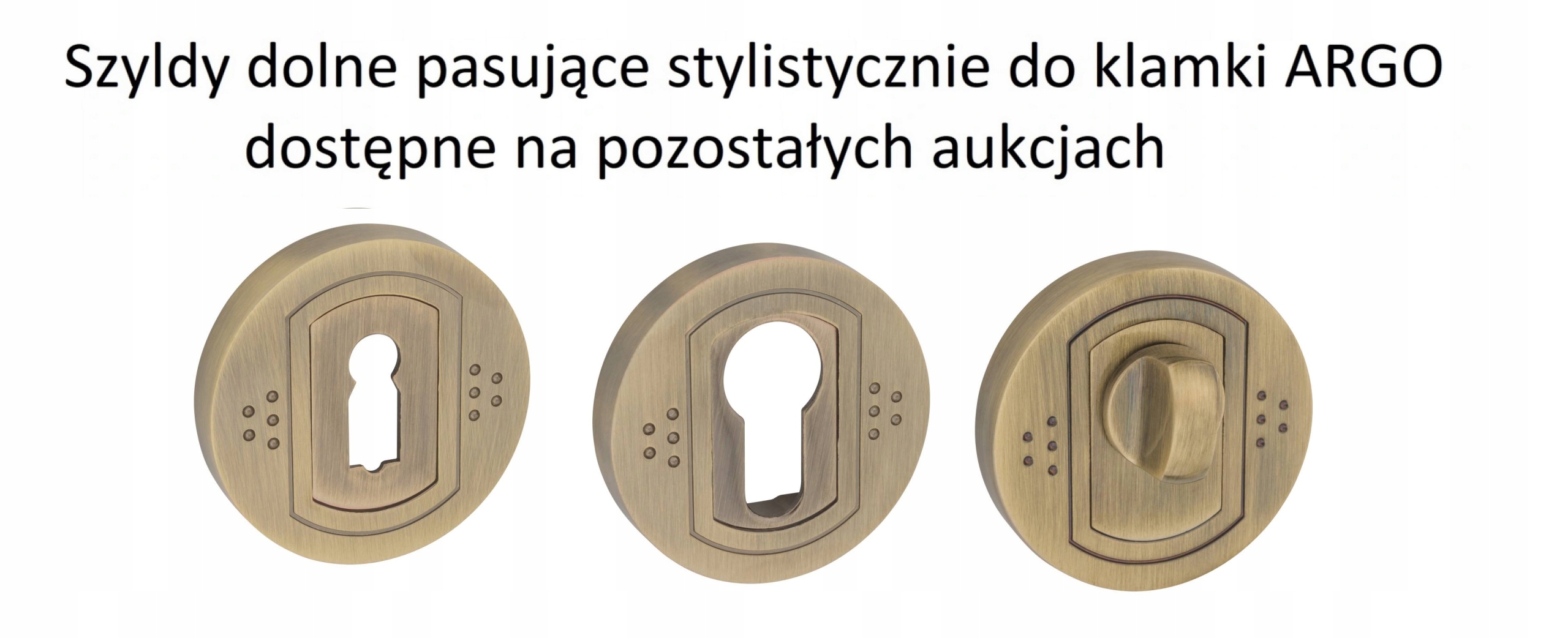 Szyld, rozeta na Klucz ARGO Patyna Marka Ambition